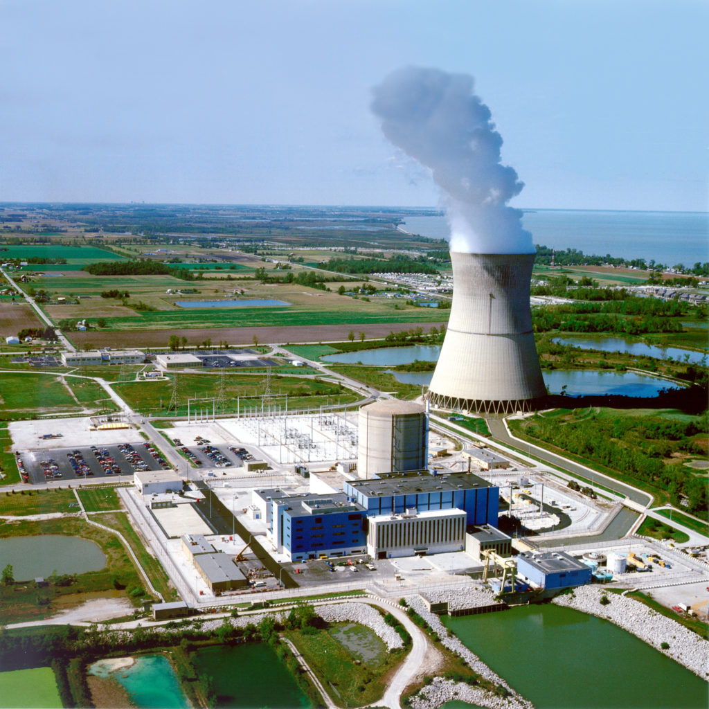 Aerial photo of the Davis-Besse nuclear plant in Ohio