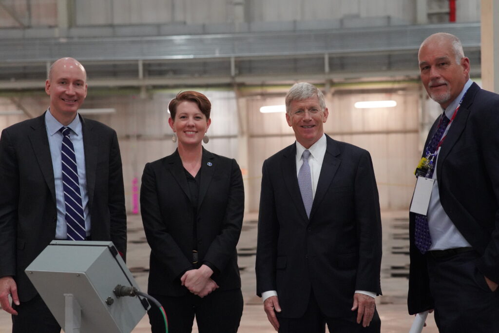 Deputy Energy Secretary David Turk, Assistant Secretary of Nuclear Energy Kathryn Huff, Centrus CEO Dan Poneman, Centrus SVP Larry Cutlip at the HALEU cascade activation ceremony.