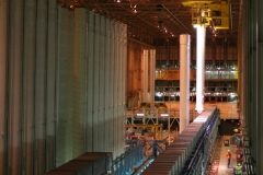 Centrifuge machine being installed in a cascade